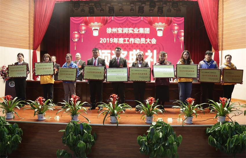 hth官方网页入口2019年度工作动员大会---集团公司领导为先进单位和先进个人代表颁奖